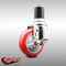 Service Caster 4 Inch 316SS Red Polyurethane Swivel 1-7/8 Inch Expanding Stem Caster Brake SCC-SS316EX20S414-PPUB-RED-TLB-178 - alternate 4